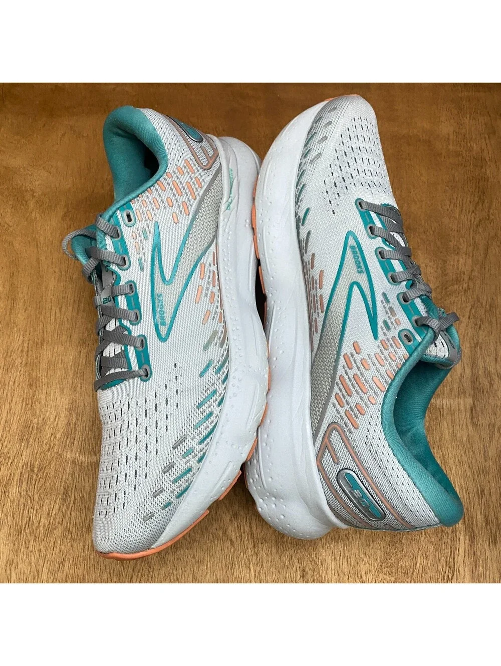 Brooks Glycerin 20 Running Shoes Womens 11.5 Oyster Latigo Bay Coral 1203691B061